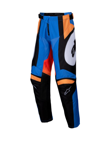 Pantalon cross enfant Alpinestars 2025 Racer Melt - Orange Bleu