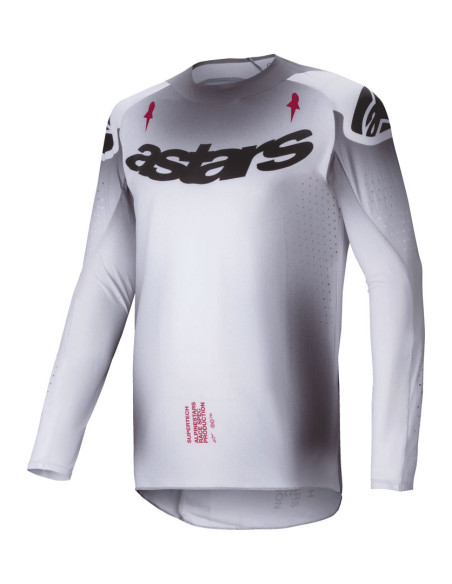 Maillot cross Alpinestars 2025 Supertech Maker - Argent Noir
