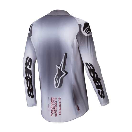 Maillot cross Alpinestars 2025 Supertech Maker - Argent Noir
