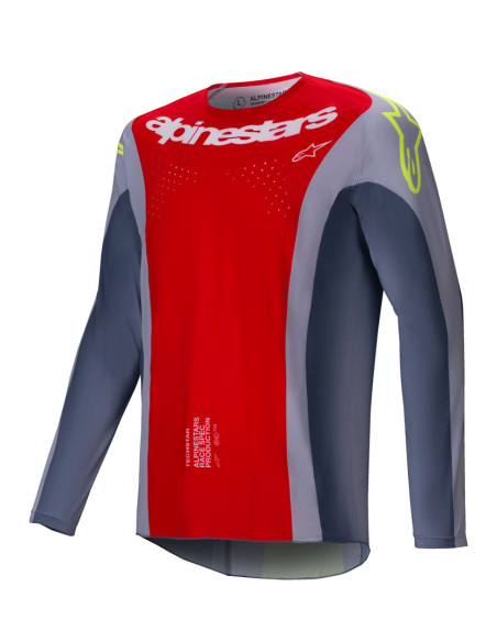 Maillot cross Alpinestars 2025 Techstar Melt - Rouge Gris
