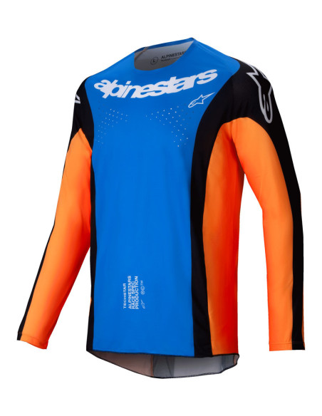 Maillot cross Alpinestars 2025 Techstar Melt - Orange Bleu