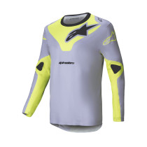 Maillot cross Alpinestars 2025 Racer Veil - Gris Jaune Fluo