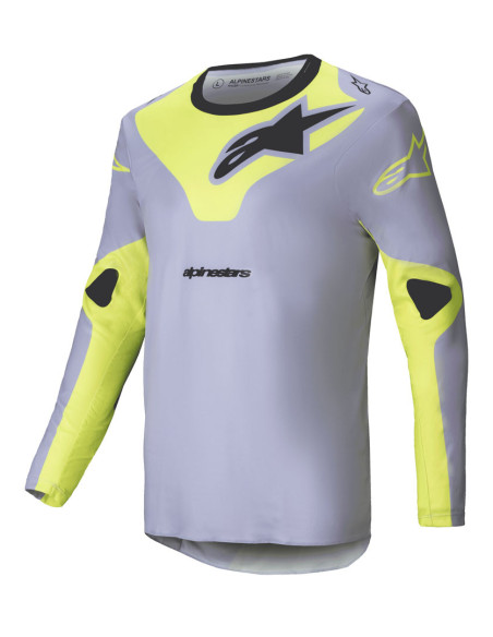 Maillot cross Alpinestars 2025 Racer Veil - Gris Jaune Fluo