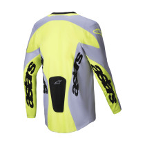 Maillot cross Alpinestars 2025 Racer Veil - Gris Jaune Fluo 2