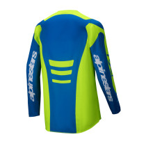 Maillot cross Alpinestars 2025 Fluid Haul - Jaune Fluo Bleu 2