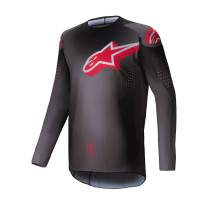 Maillot cross Alpinestars 2025 Supertech Lipan - Gris fumé Rouge