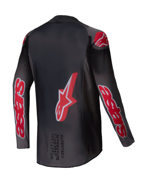 Maillot cross Alpinestars 2025 Supertech Lipan - Gris fumé Rouge