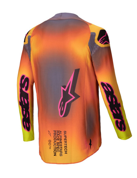 Maillot cross Alpinestars 2025 Supertech Lipan - Jaune Rose