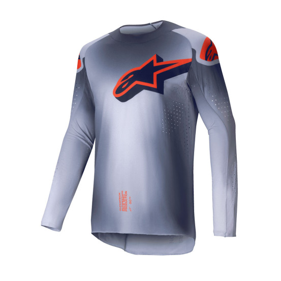 Maillot cross Alpinestars 2025 Supertech Lipan - Gris Orange Fluo