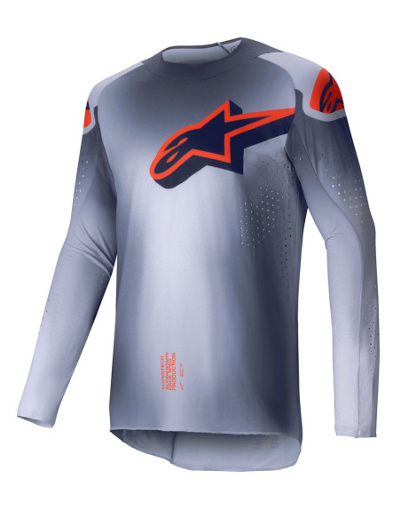 Maillot cross Alpinestars 2025 Supertech Lipan - Gris Orange Fluo