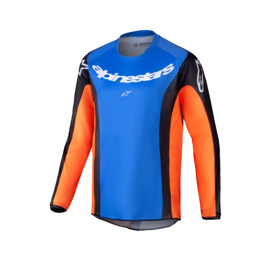 Maillot cross enfant Alpinestars 2025 Racer Melt - Orange Bleu