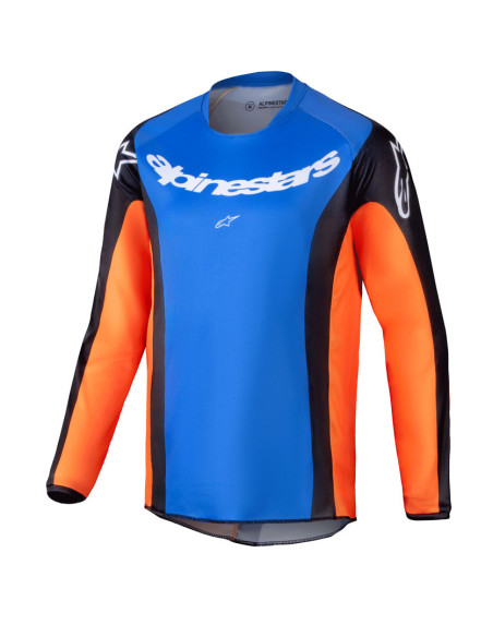 Maillot cross enfant Alpinestars 2025 Racer Melt - Orange Bleu
