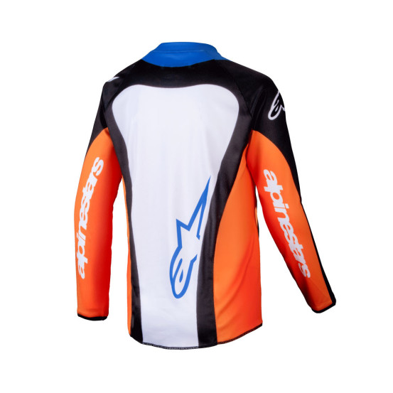 Maillot cross enfant Alpinestars 2025 Racer Melt - Orange Bleu