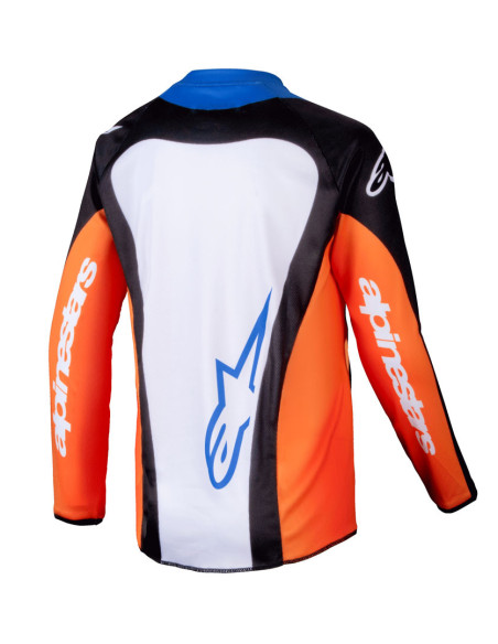 Maillot cross enfant Alpinestars 2025 Racer Melt - Orange Bleu