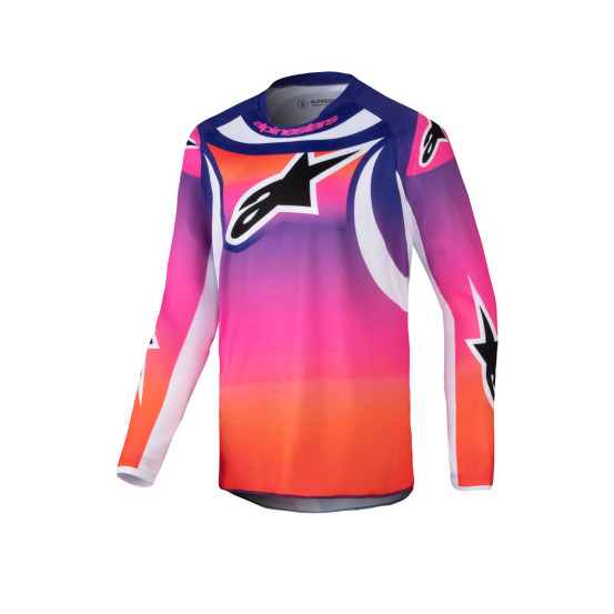 Maillot cross enfant Alpinestars 2025 Racer Wurx - Multicolor Blanc