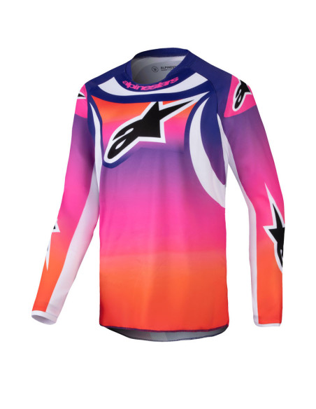 Maillot cross enfant Alpinestars 2025 Racer Wurx - Multicolor Blanc