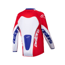 Maillot cross enfant Alpinestars 2025 Racer Veil - Rouge Blanc 2