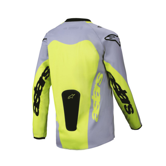 Maillot cross enfant Alpinestars 2025 Racer Veil - Gris Jaune Fluo