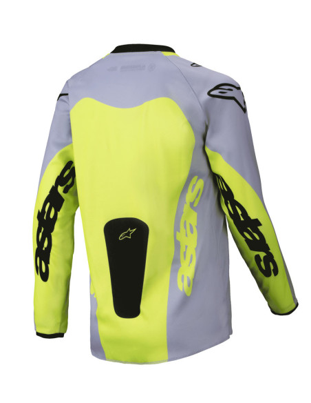 Maillot cross enfant Alpinestars 2025 Racer Veil - Gris Jaune Fluo