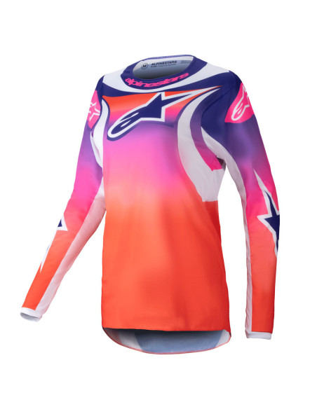 Maillot cross femme Alpinestars 2025 Stella Fluid Wurx - Multicolor Blanc