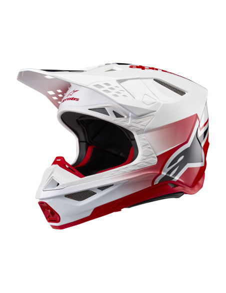 Casque cross Alpinestars S-M10 Supertech Unite - Rouge Blanc