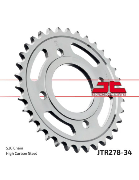 Couronne acier JT - Pas 530 - HONDA 350 / 360 / 400cc