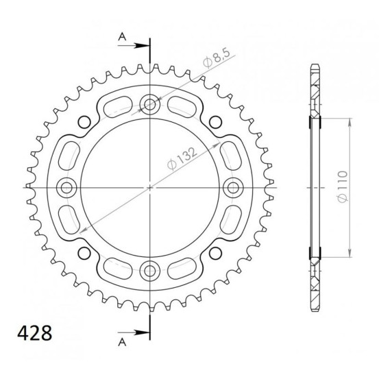 Couronne Alu Anti boue SUPERSPROX Husqvarna 85 TC KTM 85 SX Bleu