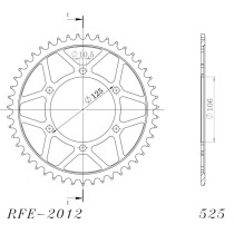 Couronne acier Supersprox Pas 525 RFE-2012