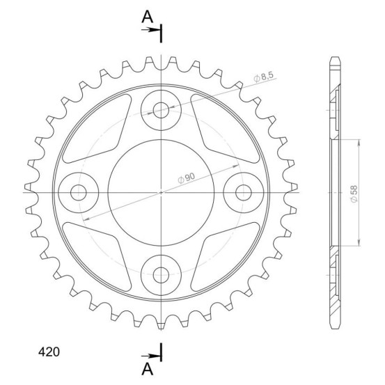 Couronne acier Supersprox Pas 420 RFE-212