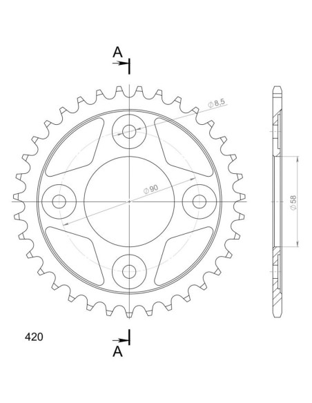 Couronne acier Supersprox Pas 420 RFE-212