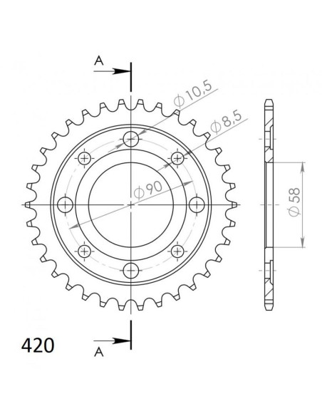 Couronne acier Supersprox Pas 420 RFE-214