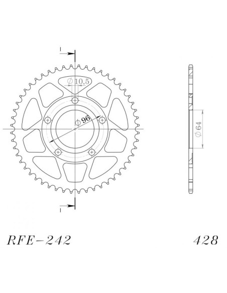Couronne acier Supersprox Pas 428 RFE-242