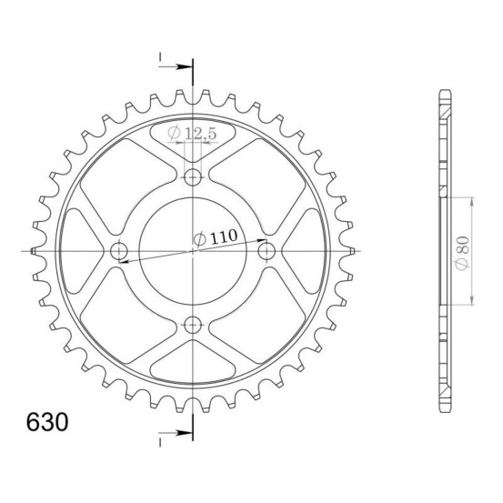Couronne acier Supersprox Pas 630 RFE-333