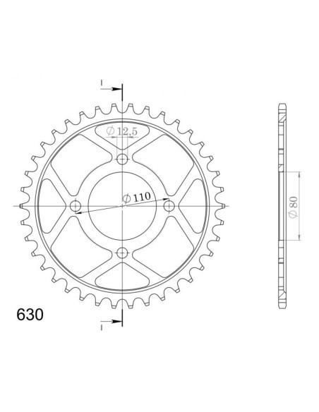 Couronne acier Supersprox Pas 630 RFE-333