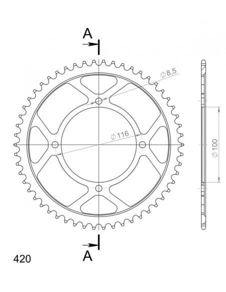 Couronne acier Supersprox Pas 420 RFE-457