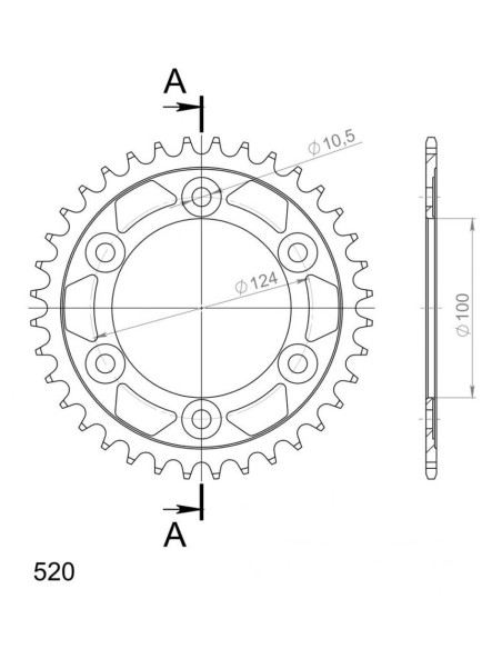 Couronne acier Supersprox Pas 520 RFE-735