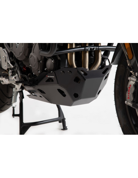 Sabot moteur SW-MOTECH TRIUMPH Tiger 900/GT/Pro 2021 sans pare carter origine Noir