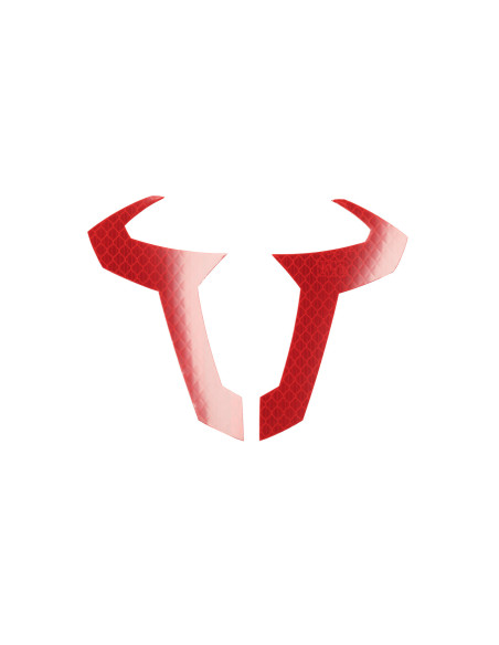 Autocollant taureau SW-MOTECH réfléchissant 130x97 mm rouge