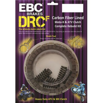 Kit disques d'embrayage garnis + disques lisses + ressorts EBC - DRCF Carbon Fiber - HONDA 2