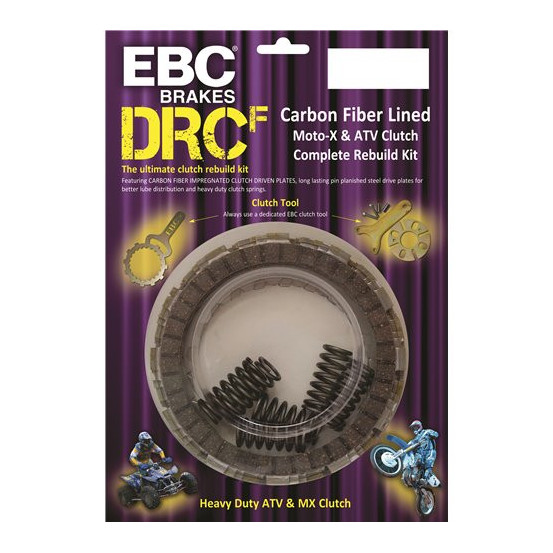 Kit disques d'embrayage garnis + disques lisses + ressorts EBC - DRCF Carbon Fiber - HONDA
