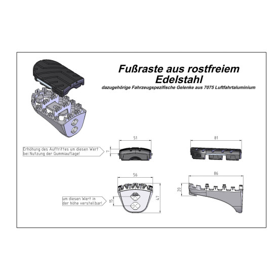 Repose-pieds SW-MOTECH ION avec supports HONDA CRF 1000 L Africa Twin - XL 600 V Transalp - XRV 650 Africa Twin