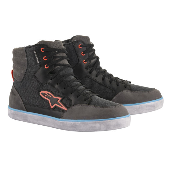 Baskets moto route Alpinestars J-6 Waterproof Canvas - Noir Gris