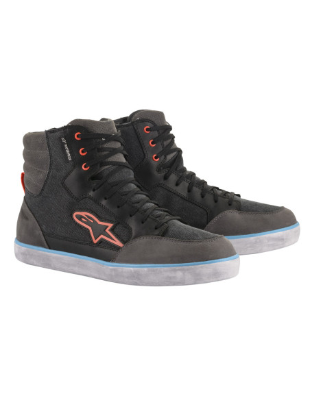 Baskets moto route Alpinestars J-6 Waterproof Canvas - Noir Gris