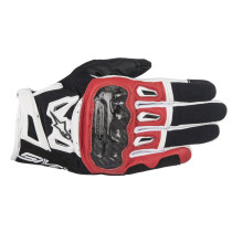 Gants moto racing SMX-2 Air Carbon v2 Alpinestars - Noir Rouge Blanc