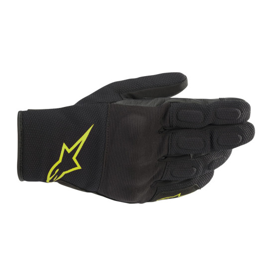 Gants moto route Alpinestars S MAX Drystar - Noir Jaune Fluo