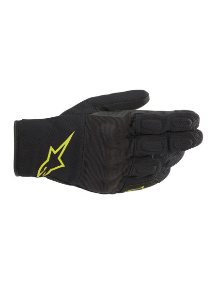 Gants moto route Alpinestars S MAX Drystar - Noir Jaune Fluo