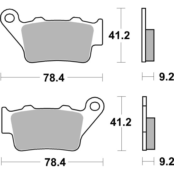 Plaquette de frein arrière BREMBO 07BB02SP SINTER