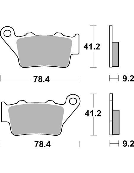 Plaquette de frein arrière BREMBO 07BB02SP SINTER