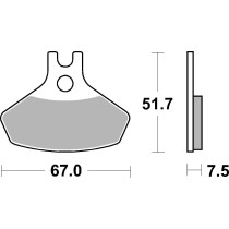 Plaquette de frein avant BREMBO 07GR22SD métal fritté Quad