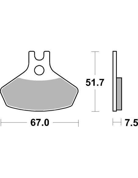 Plaquette de frein avant BREMBO 07GR22SD métal fritté Quad